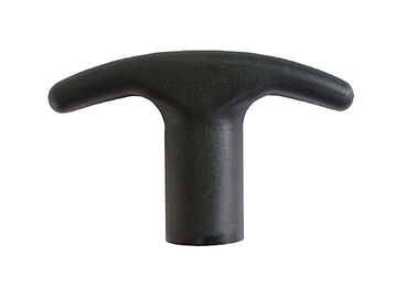 Black Non - Lock Control Cable Fittings / Flexible Push Pull Control Cables Head