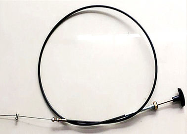 Black Non - Lock Control Cable Fittings / Flexible Push Pull Control Cables Head