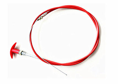 Red Cable End Fittings Push - Pull Control Head For Engine Shut Down