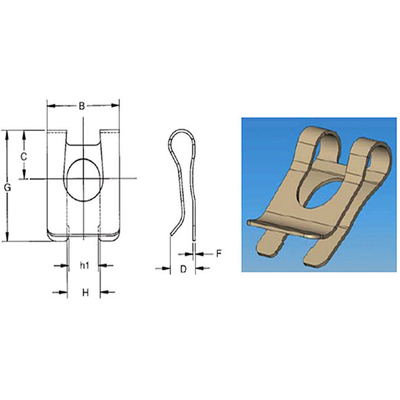 Zinc Plated Stainless Steel Clevis Pin Safety Fasteners For Lawn / Garden